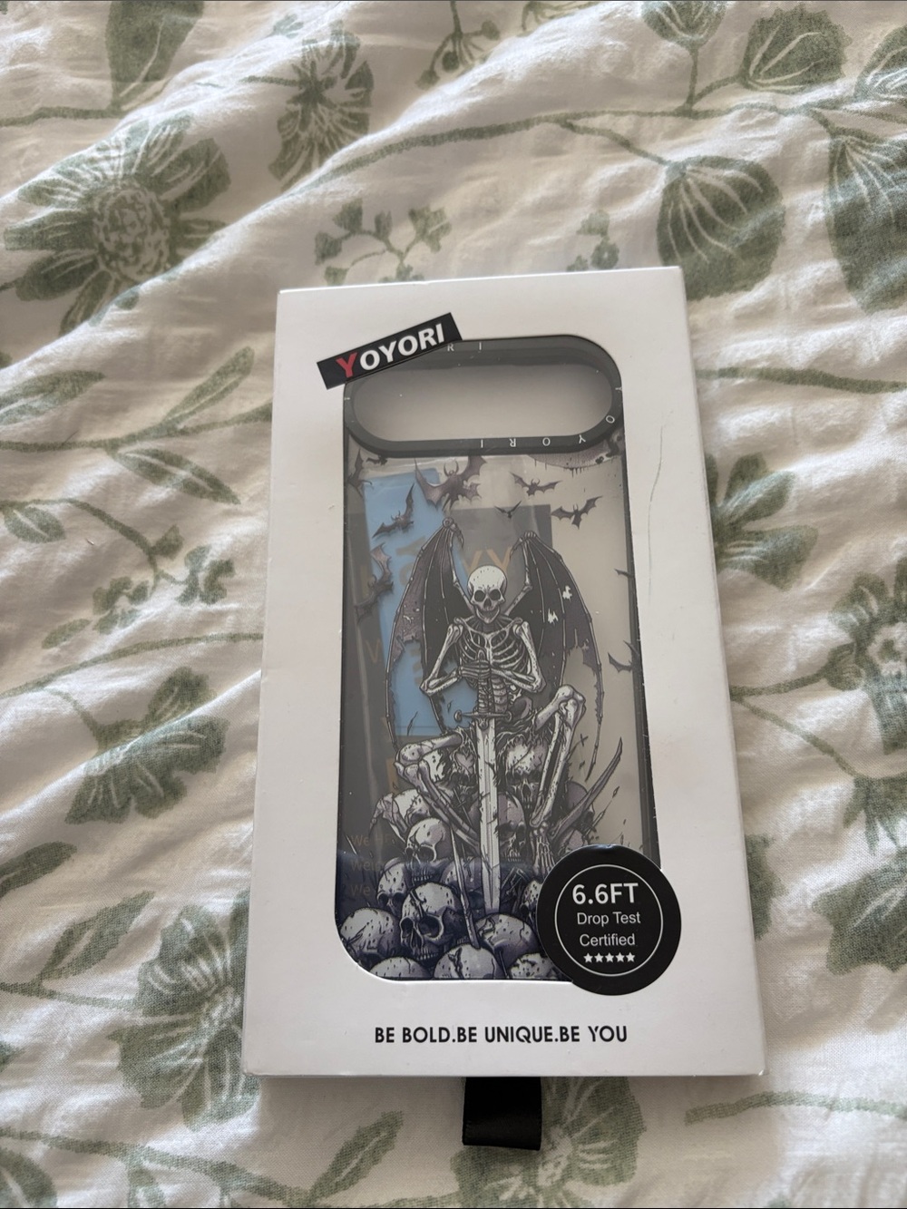 Black & Blue Skeleton Graphic Armor Phone Case